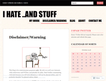 Tablet Screenshot of ihateandstuff.wordpress.com