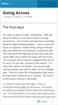 Mobile Screenshot of goingacross.wordpress.com