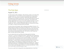 Tablet Screenshot of goingacross.wordpress.com