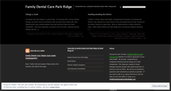 Desktop Screenshot of familydentalcareparkridge.wordpress.com