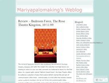 Tablet Screenshot of mariyapalomaking.wordpress.com