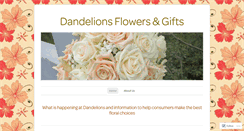 Desktop Screenshot of dandelionsflowers.wordpress.com