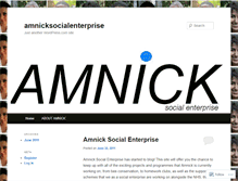 Tablet Screenshot of amnicksocialenterprise.wordpress.com