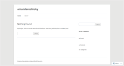Desktop Screenshot of amandaroslinsky.wordpress.com