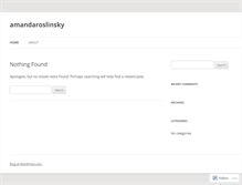 Tablet Screenshot of amandaroslinsky.wordpress.com