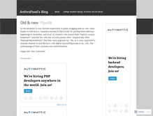Tablet Screenshot of anthrofood.wordpress.com