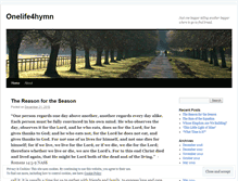 Tablet Screenshot of onelife4hymn.wordpress.com