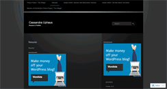 Desktop Screenshot of cassandrauphaus.wordpress.com