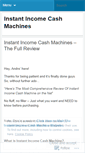 Mobile Screenshot of instantincomecashmachines.wordpress.com