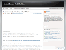 Tablet Screenshot of instantincomecashmachines.wordpress.com