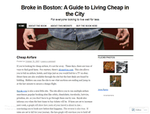 Tablet Screenshot of brokeinboston.wordpress.com