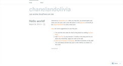 Desktop Screenshot of chanelandolivia.wordpress.com