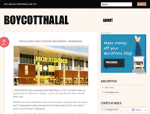 Tablet Screenshot of boycotthalal.wordpress.com