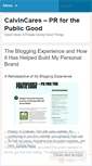 Mobile Screenshot of calvincares.wordpress.com