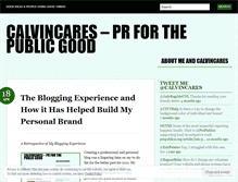 Tablet Screenshot of calvincares.wordpress.com