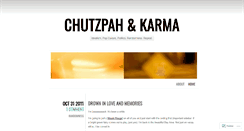 Desktop Screenshot of chutzpahkarma.wordpress.com