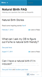 Mobile Screenshot of naturalbirthfaq.wordpress.com