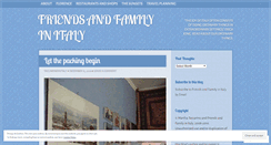 Desktop Screenshot of friendsandfamilyinitaly.wordpress.com