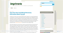 Desktop Screenshot of imprimerie01.wordpress.com