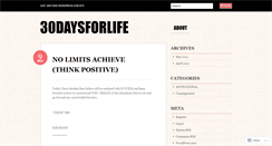 Desktop Screenshot of 30daysforlife.wordpress.com