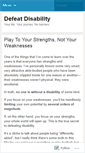Mobile Screenshot of defeatdisability.wordpress.com