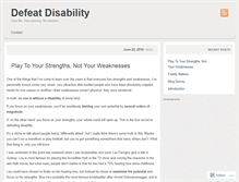 Tablet Screenshot of defeatdisability.wordpress.com