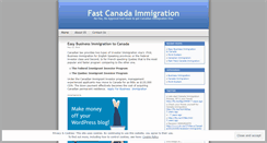 Desktop Screenshot of fastcanadaimmigration.wordpress.com