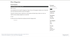 Desktop Screenshot of flowmagazine.wordpress.com