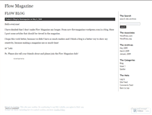 Tablet Screenshot of flowmagazine.wordpress.com