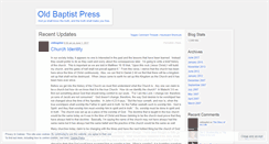 Desktop Screenshot of oldbaptist.wordpress.com