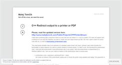 Desktop Screenshot of matejtomcik.wordpress.com