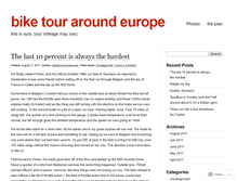 Tablet Screenshot of biketouraroundeurope.wordpress.com