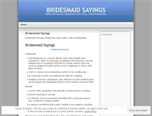 Tablet Screenshot of bridesmaidsayingsarr.wordpress.com