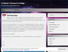 Tablet Screenshot of agamersrunuptocollege.wordpress.com