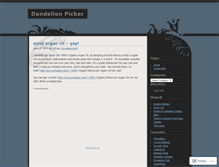 Tablet Screenshot of dandelionpicker.wordpress.com