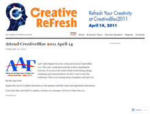 Tablet Screenshot of creativebloc2011.wordpress.com