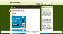 Desktop Screenshot of greenreading.wordpress.com