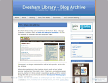 Tablet Screenshot of eveshamlibrary.wordpress.com
