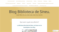 Desktop Screenshot of bibliotecamunicipalsineu.wordpress.com