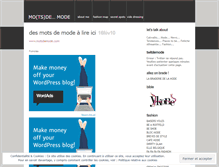 Tablet Screenshot of motsdemode.wordpress.com