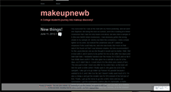Desktop Screenshot of makeupnewb.wordpress.com