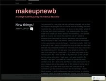 Tablet Screenshot of makeupnewb.wordpress.com
