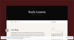 Desktop Screenshot of kaylaleanna.wordpress.com