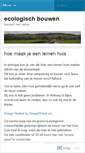 Mobile Screenshot of ecologischbouwen.wordpress.com