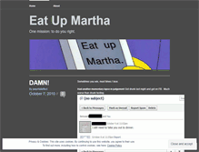 Tablet Screenshot of eatupmartha.wordpress.com