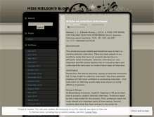 Tablet Screenshot of missnielson.wordpress.com