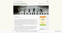 Desktop Screenshot of plottingforwriters.wordpress.com