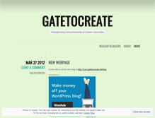 Tablet Screenshot of gatetocreate.wordpress.com