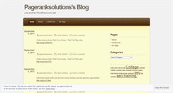 Desktop Screenshot of pageranksolutions.wordpress.com
