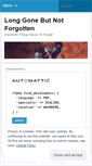 Mobile Screenshot of longgonebutnotforgotten.wordpress.com